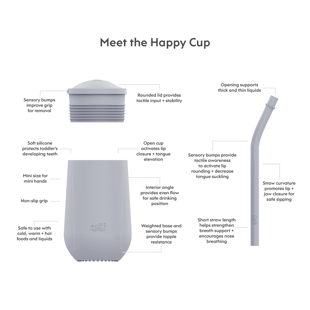 HAPPY CUP AVEC PAILLE ET COUVERCLE EZPZ