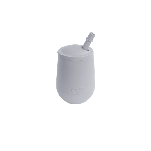 [EUSTP003] MINI CUP AVEC PAILLE ET COUVERCLE EZPZ (PEWTER)