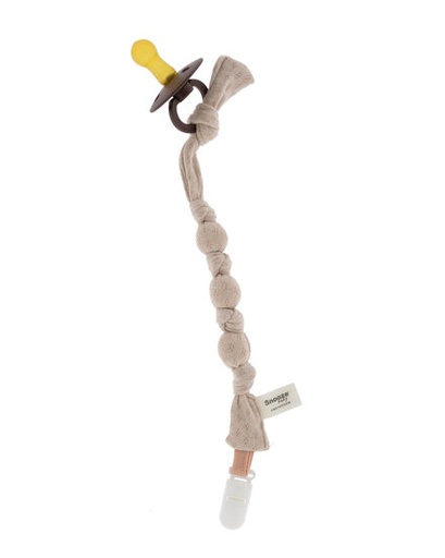 [783] PACIFIER CORD SNOOZEBABY ORGANIC (MILKY RUST)