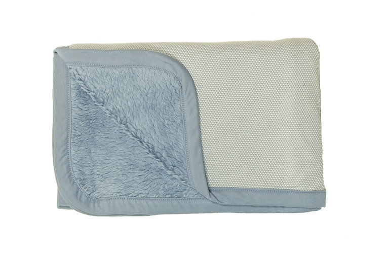 [1056] COUVERTURE HIVER BERCEAU 75x100cm TOG2.0 SNOOZEBABY ORGANIQUE (FRESH BLUE)