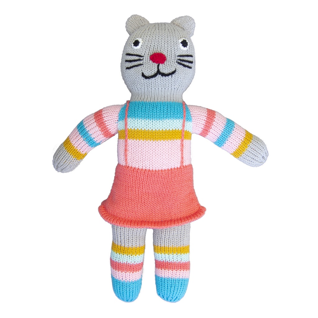 [C0401] POUPÉE TRICOTÉE 36CM (Tess le chat)