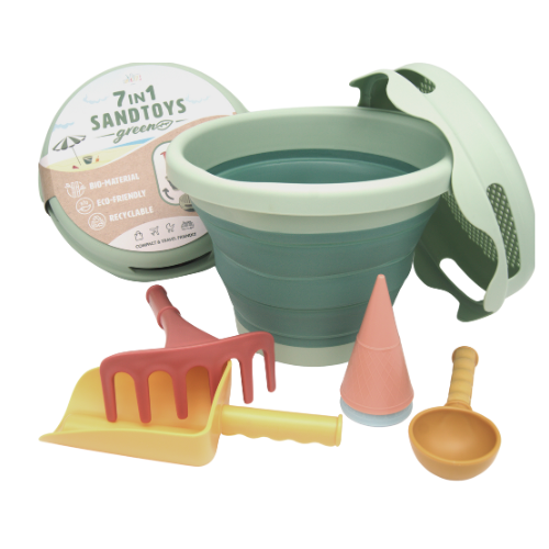 [99700401] SET DE 7 JEUX DE PLAGE BIOPLASTIC COMPACTOYS
